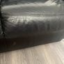 Black Leather 2 Seater Sofa Image 4