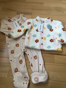 9-12 months baby grow and fleece