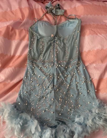 Baby Blue detailed dress
