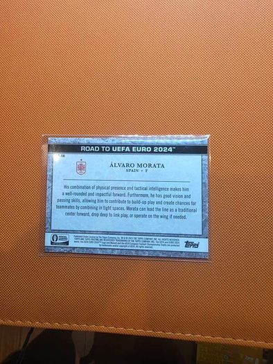 2023 Topps Pristine Euro 2024 Alvaro Morata Pristine Borders Gold /50