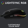 Logitech G203 Lightsync Gaming Mouse with Customizable RGB Lighting, 6 Programmable Buttons, Gaming Grade Sensor, 8 k dpi Tracking, Light Weight Image 2