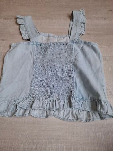 New Girls denim top size 13-14 years