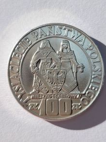Poland 100 zloty silver coin 1966 Mieszko i Dabrowka
