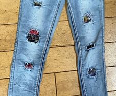 Ladies detailed design jeans