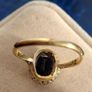 Vintage 18 ct gold Diamond Sapphire ring size R1/2 Image 6