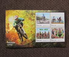 Cycling In Ireland 2016 stamps.Mini Sheet.MNH.260 lots available. .