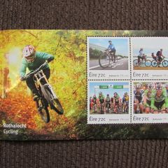 Cycling In Ireland 2016 stamps.Mini Sheet.MNH.260 lots available. .