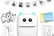 Mini-printer, Thermal Printer Ink-free Portable Sticker Printer Compatible with IOS and Android, Wireless Photo Printing Tags