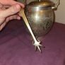 Antique silver plate sugar bowl with tongs Image 6