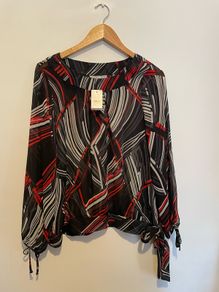 Wallis monochrome sheer top size 14 New