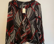 Wallis monochrome sheer top size 14 New