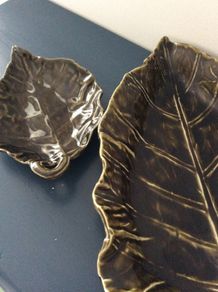 Innisfree Potteries Cabbage Leaf Shaped Plates
