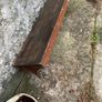 Vintage 5ft coat rack with shelf on top. Hooks for keys Image 6