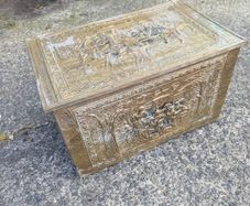 Embossed brass storage box