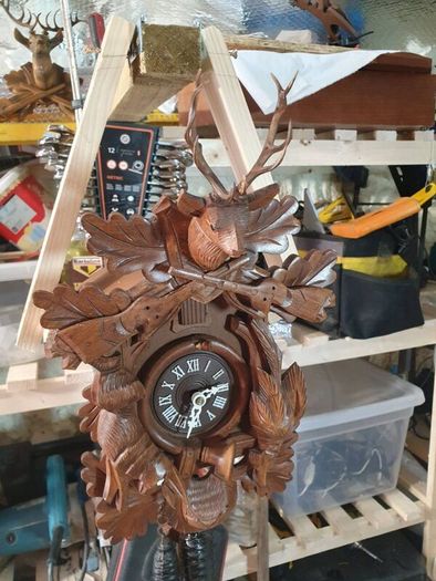 Hand carved cuckoo clock
