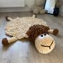 Hand-Crocheted Sheep Rug. Soft, Snuggly and Sweet Image 3