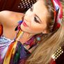 Handmade "Blooming Iris" 100% silk scarf 45x45cm Image 4