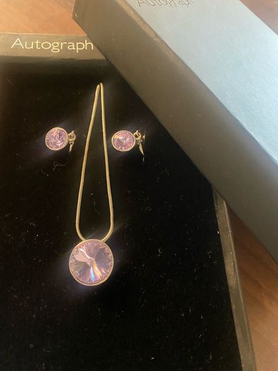 M&S Autograph Necklace & Earrings Set