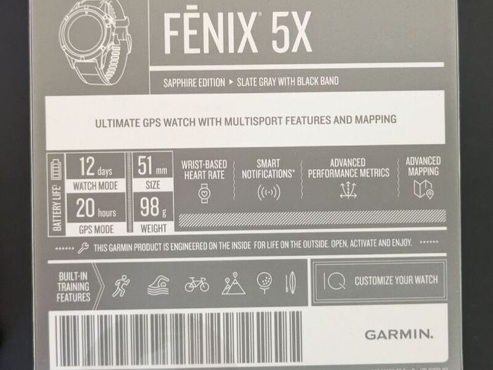 Garmin Fenix 5X Sapphire watch