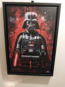 Lego Darth Vader art Framed a d certified print is an artwork by an artist known as Zak