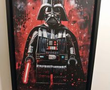Lego Darth Vader art Framed a d certified print is an artwork by an artist known as Zak