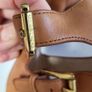 MICHAEL KORS tan gladiator sandals with gold zip Sz 7 UK Image 2