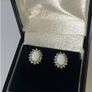 Vintage Hallmarked Silver Opal & Sapphire Clusters Image 9