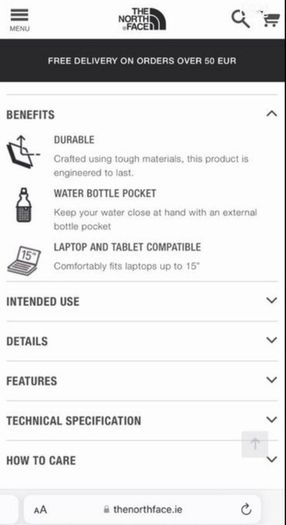North Face Fuse Box waterproof bag