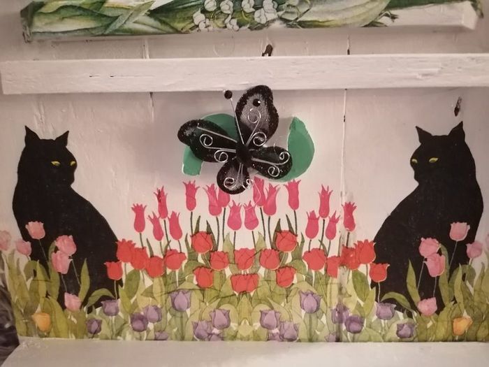 Whimsical hobbit/fairy door shelf unit