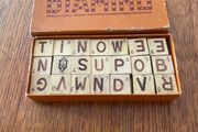 Vintage mid-century wooden dominoes  boxed