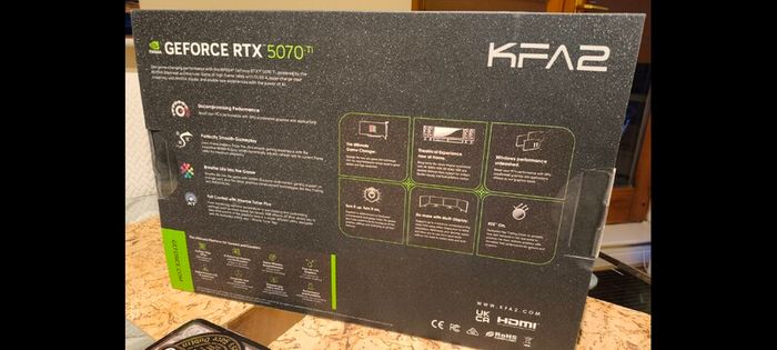 Brand New KFA2 Nvidia GeForce RTX5070Ti EX Gamer 1-Click OC RGB 16GB GDDR7 Warranty Receipt