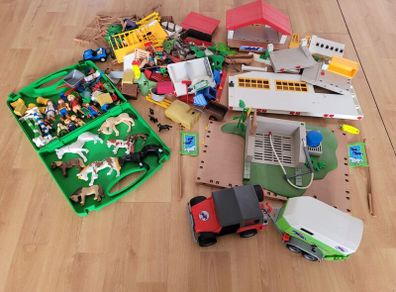 Huge box of horse and pony themed Playmobil