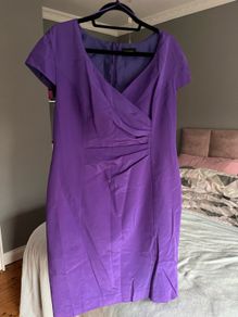 Purple dress with matching balero jacket