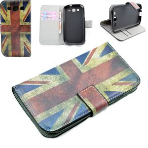 UK Flag Leather Card Pouch Soft TPU Case Cover For Samsung Galaxy S3 SIII i9300