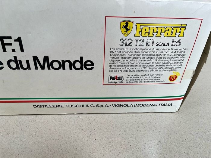 Ferrari 312 T2 Formula one Scale 1/6 Ultra Rare Polistil Toschi
