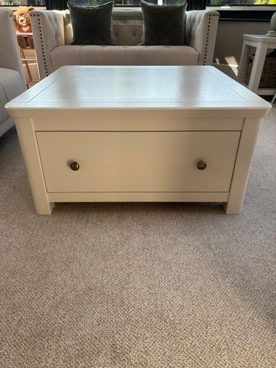 Solid Wood Off-White Coffee Table
