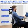 Ergonomic office chair with headrest, adjustable lumbar support & mesh upholstery, height-adjustable swivel chair up to 150 kg, computer chair ideal for office and home office, black Image 3