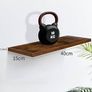 3PCS Floating Shelves Dark Walnut, 40cm Shelves for wall,Shelves Screw Mounted, Display Wall Decor Display Shelves Storage for Living Room,Bedroom,Kitchen Image 3
