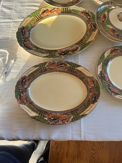 Vintage 1930s Myott Son & Co "England's Countryside" 10-Piece Service (H.W.340)