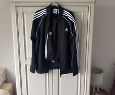 adidas men's matching black tracksuit size Large