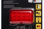 Dunlop - Bicycle Rear Super Bright 12 LED Light Red