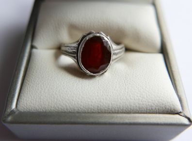 Antique Carnelian Sterling Silver Ring size N1/2 - 3,5g