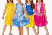 Disney princess fancy dress up costume trunk with 4 outfits Age 3+ EUC