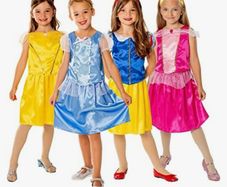 Disney princess fancy dress up costume trunk with 4 outfits Age 3+ EUC