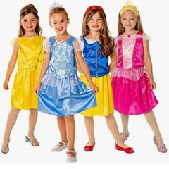 Disney princess fancy dress up costume trunk with 4 outfits Age 3+ EUC