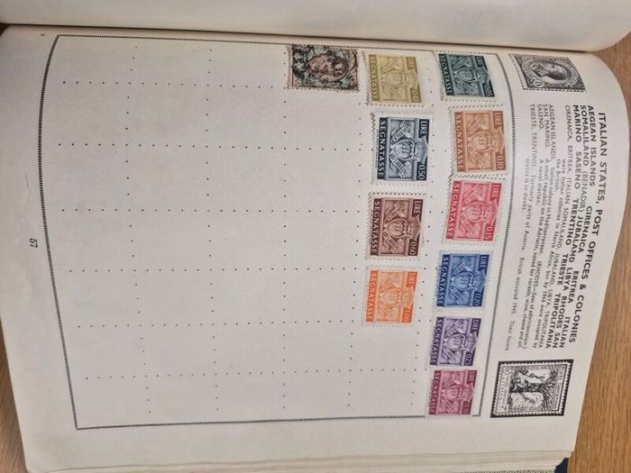 stamp album with stamps of the world