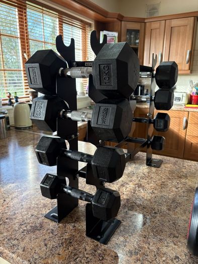 Hex Dumbbells + Rack / Storage Stand, Cheap!!