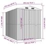 Garden Shed Anthracite 192x274x223 cm Galvanised Steel Image 5