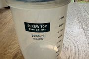 Round measuring food storage box