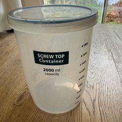 Round measuring food storage box